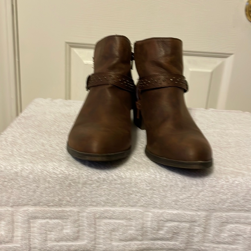 Ankle boots, suede like, distressed look